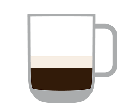 Macchiato ratio graphic | Espresso + Milk Foam