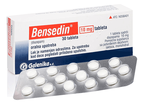 Bensedin Diazepam 10 mg Tablets by Galenika Brand in the USA.
